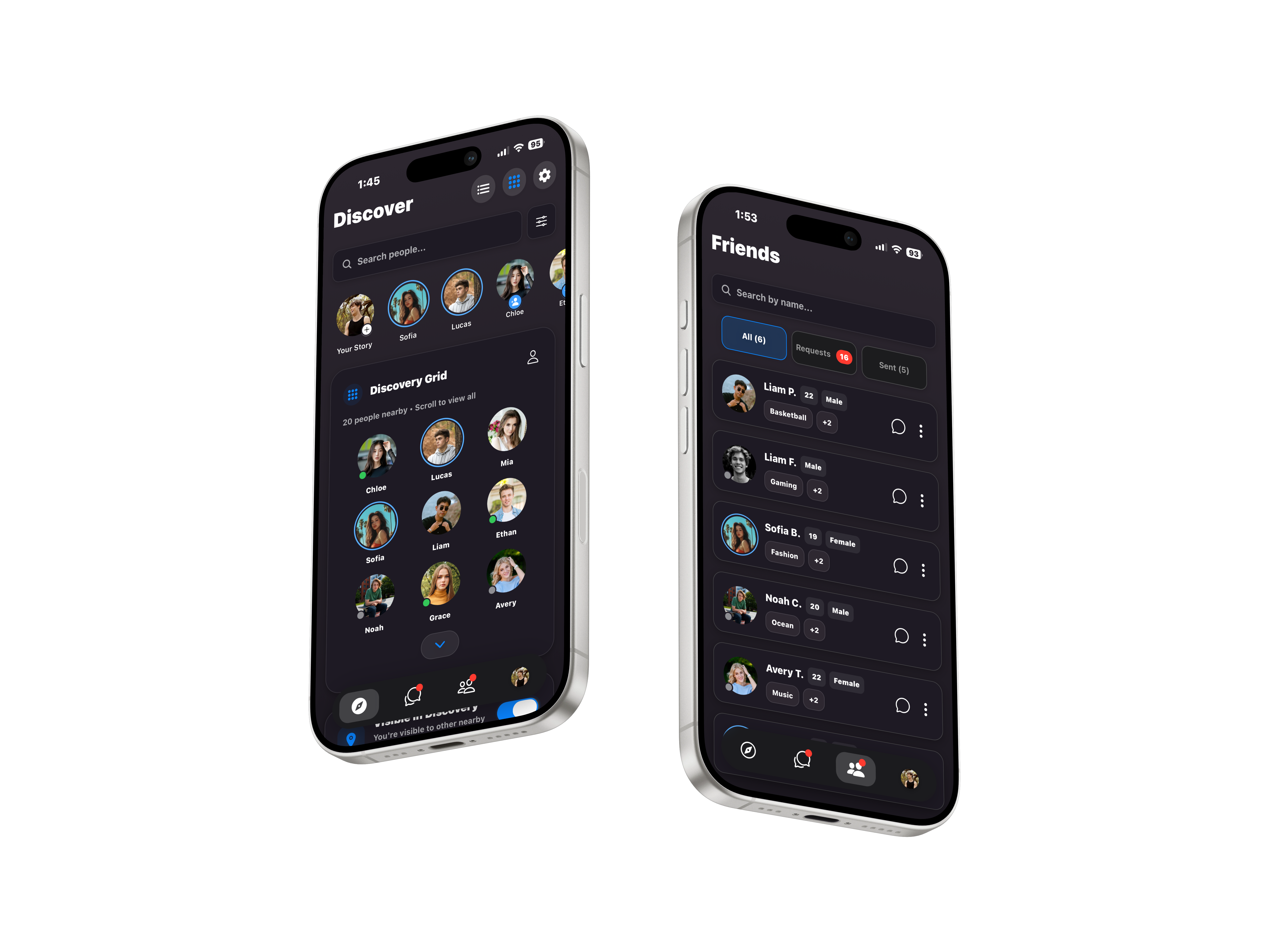 Neer Social app on iPhone